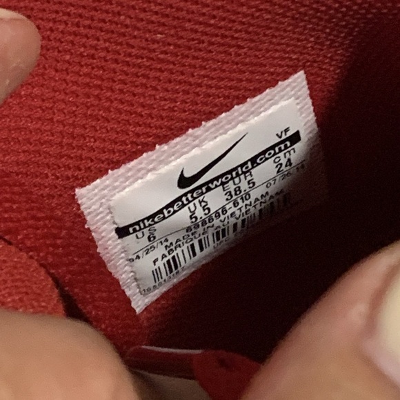 [Size M6] Nike Air Force 1 High SP x Supreme Red 2014 - Picture 7 of 13